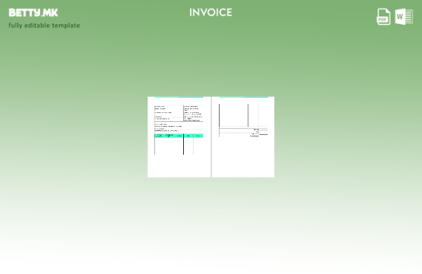 Шаблон на фактура за провизија за посредување со недвижности во модерен стил